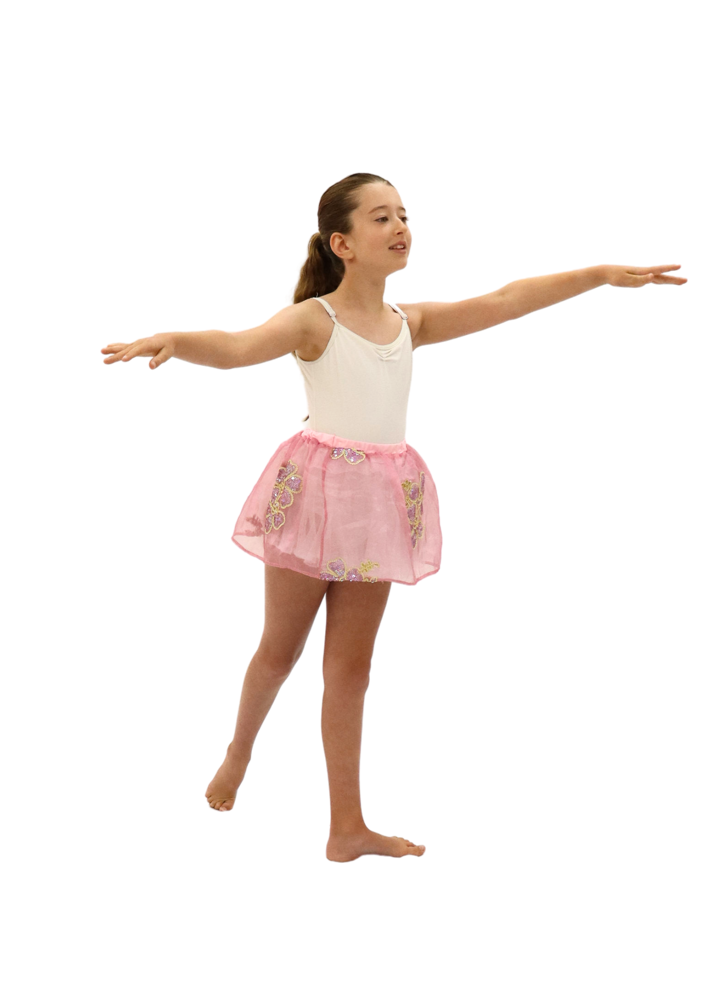 Pink, White and Blue Applique Skirt