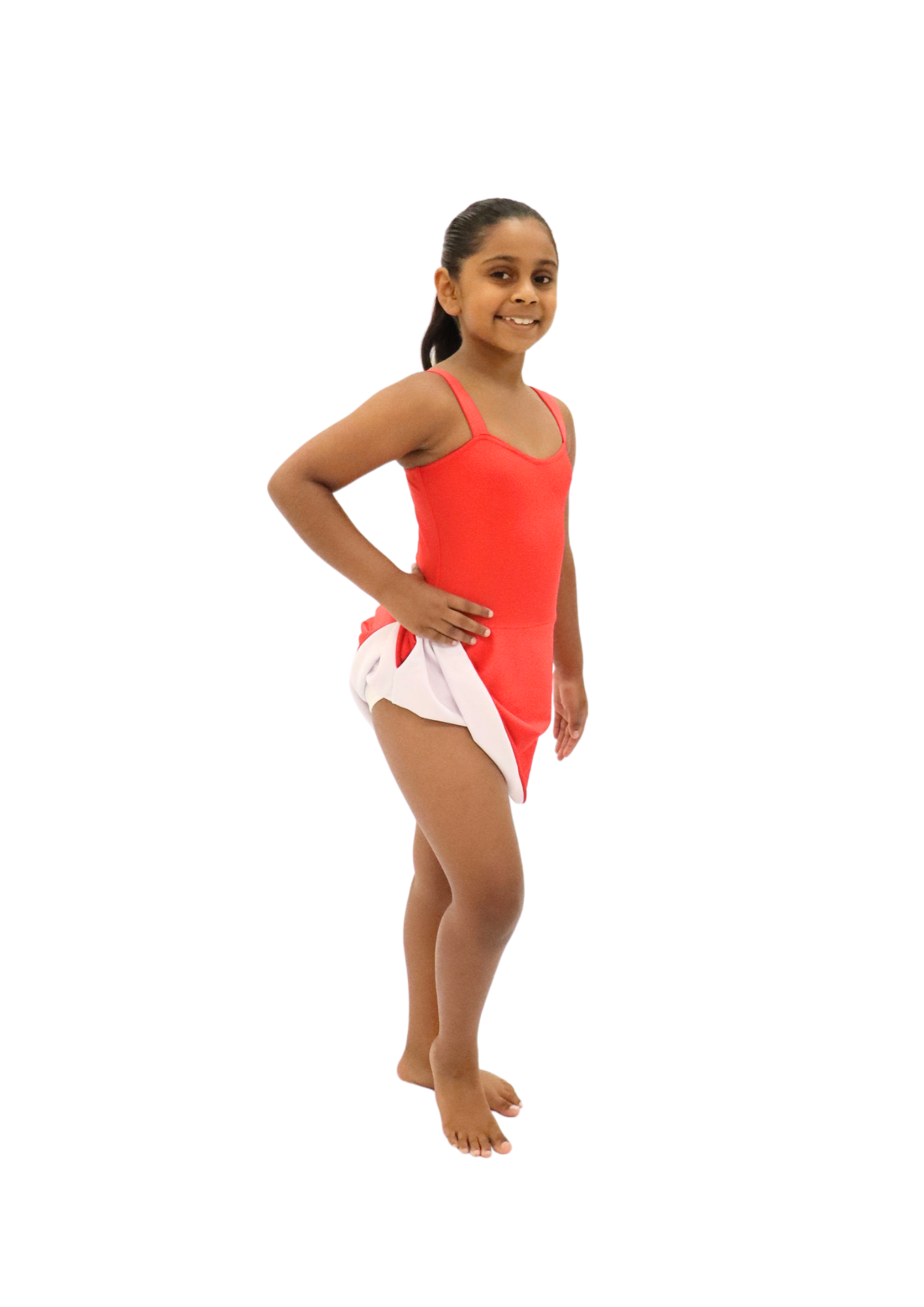 Red & White Convertible Dress