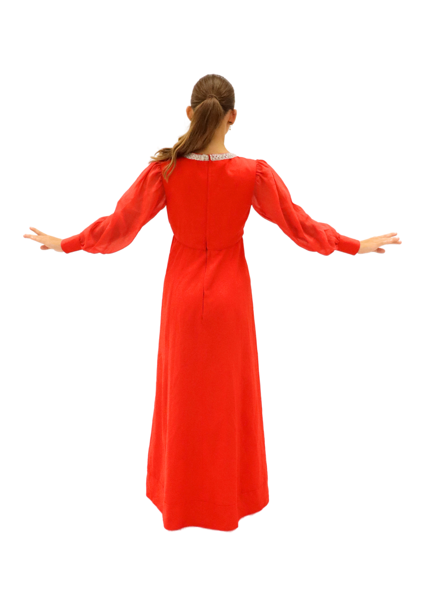 Red Long-Sleeve Dress
