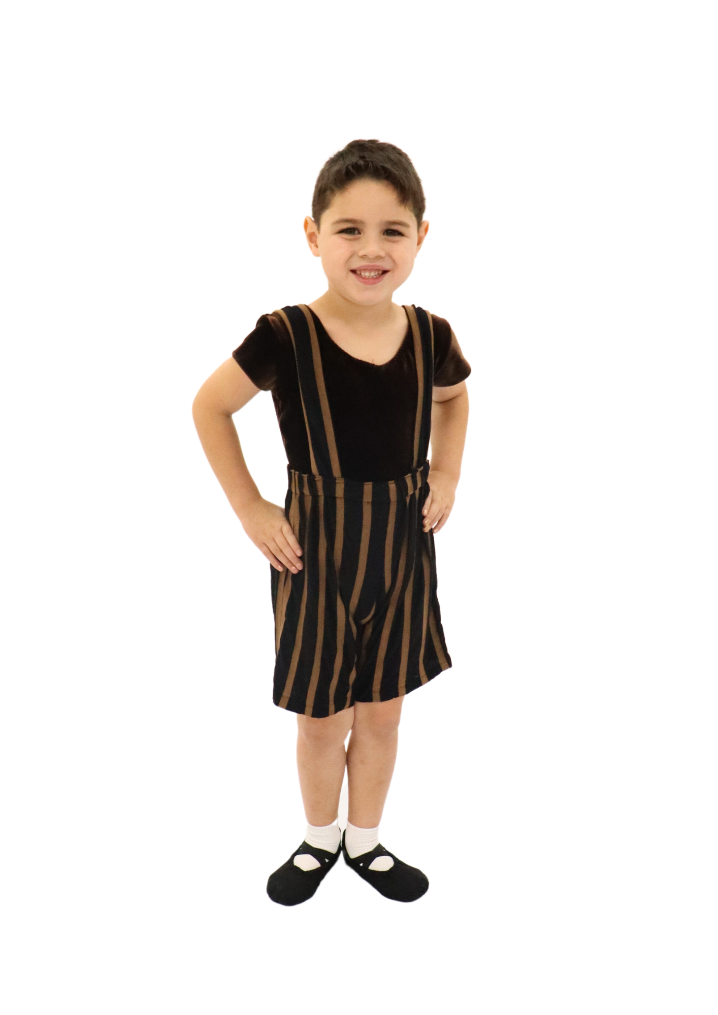 Black & Brown Stripe Skirt and Shorts