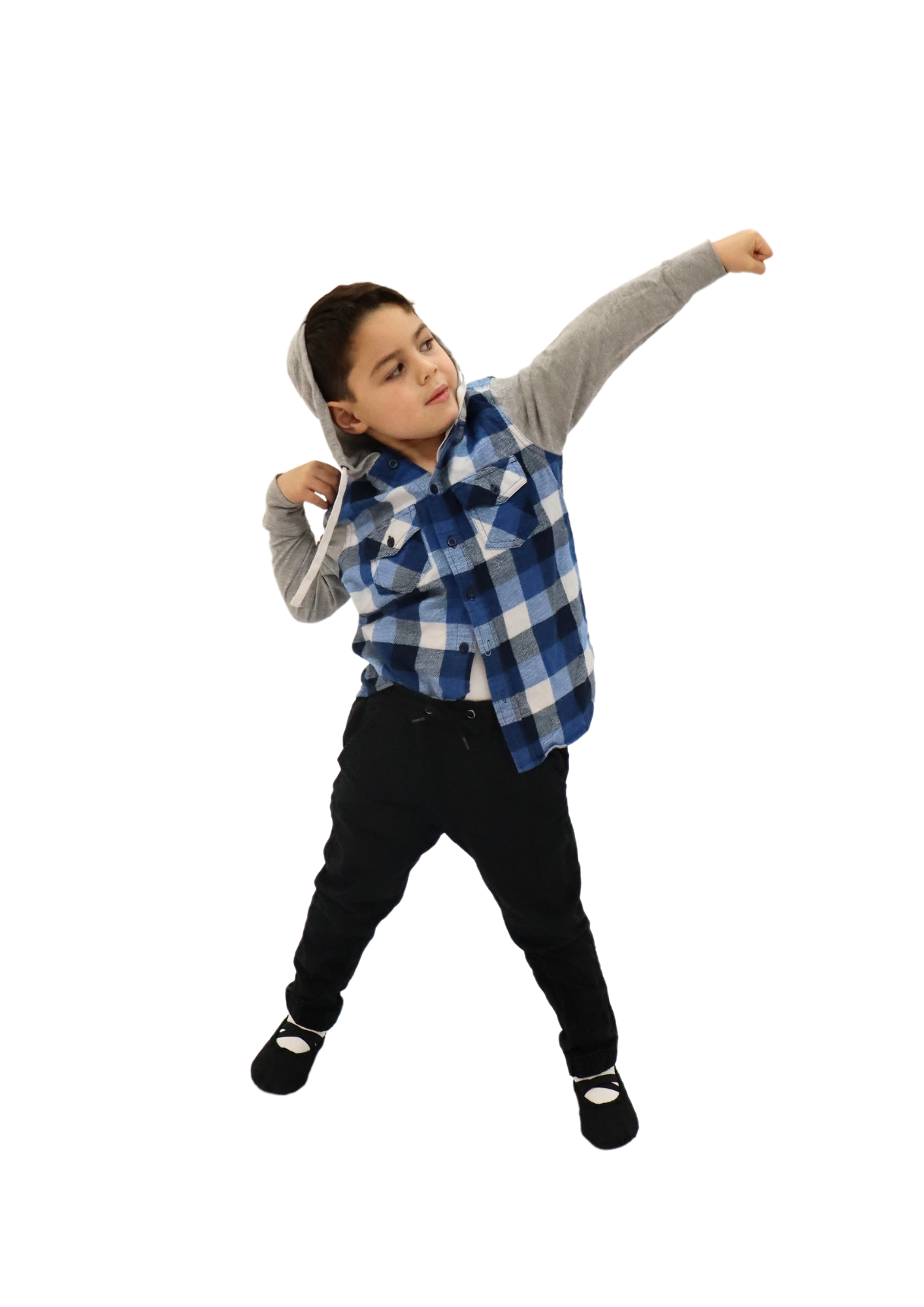 Blue Tartan Hoodie Jacket