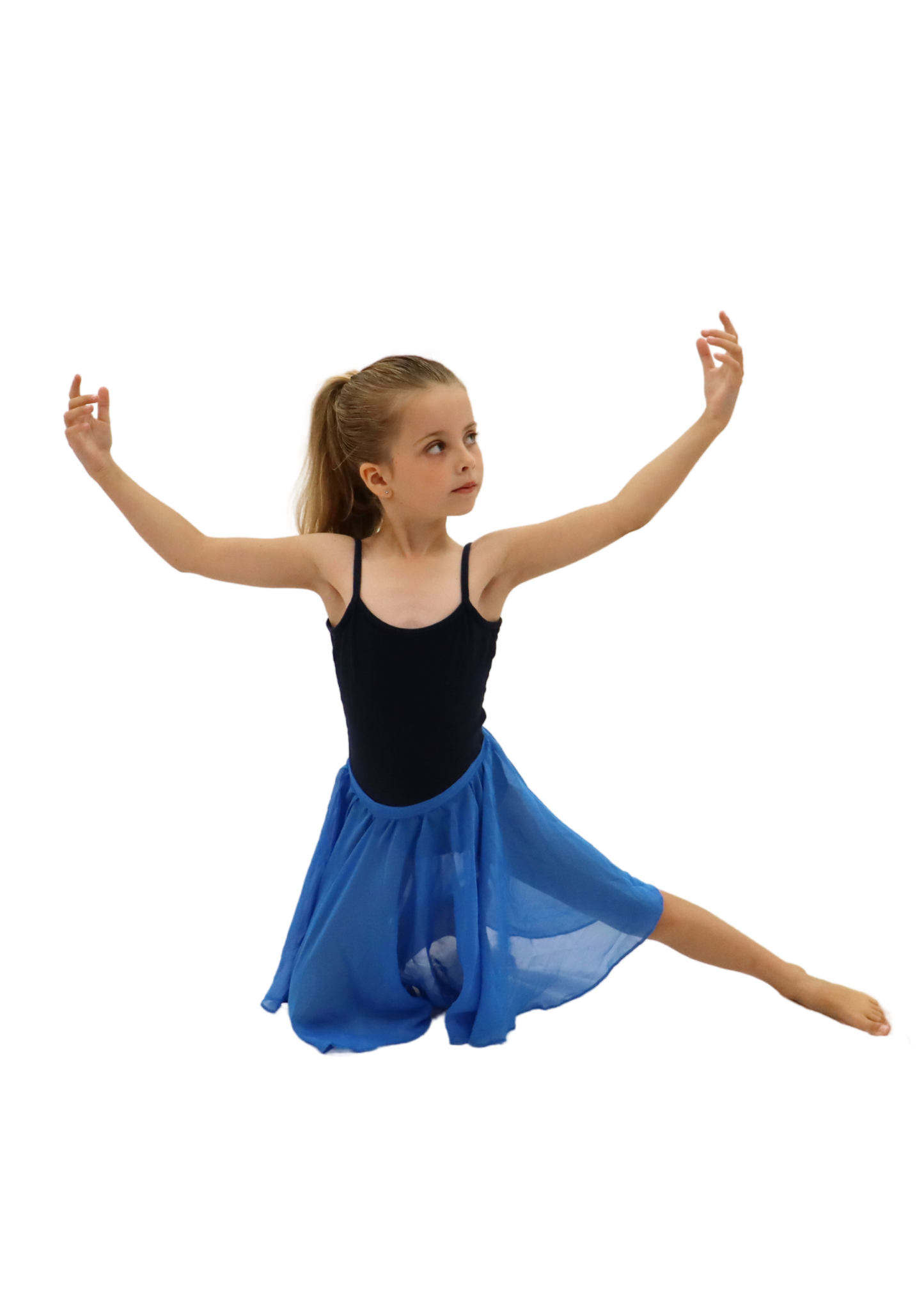 Short Blue Chiffon Skirt