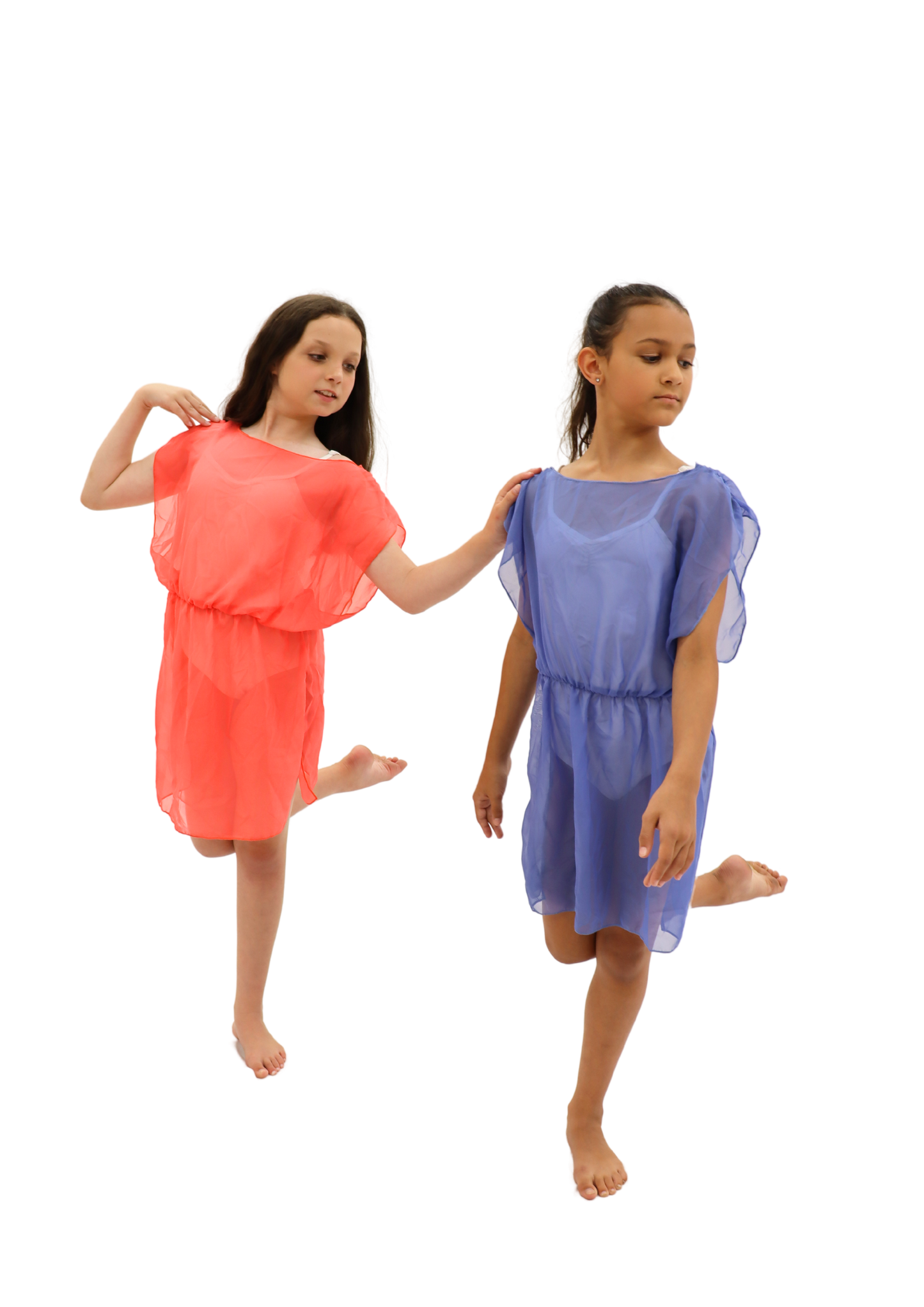 Pink & Blue Overlay Dress