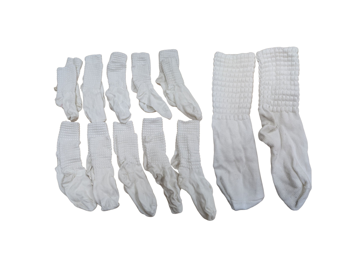 White Waffle Socks