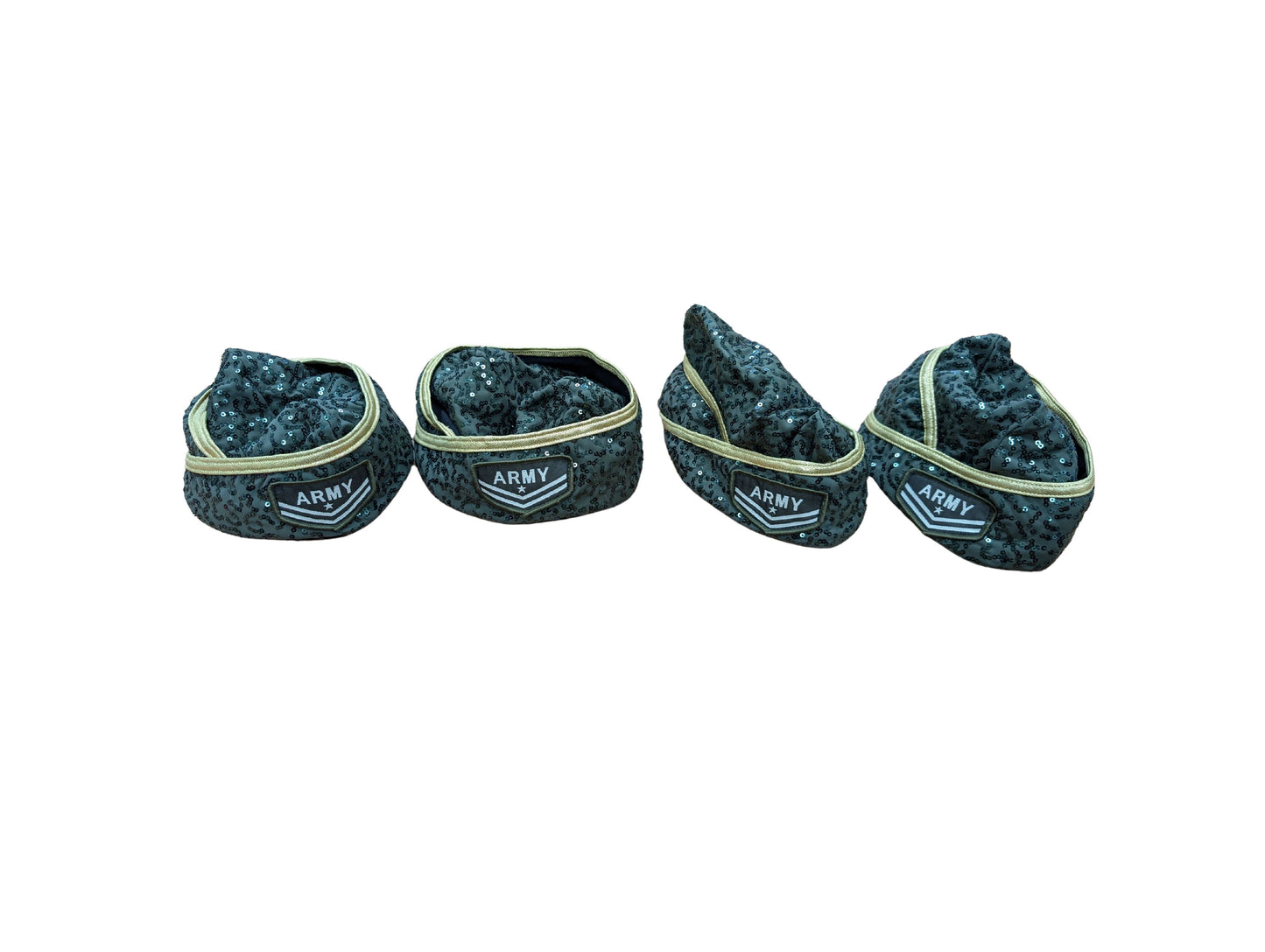 Sparkly Army Caps