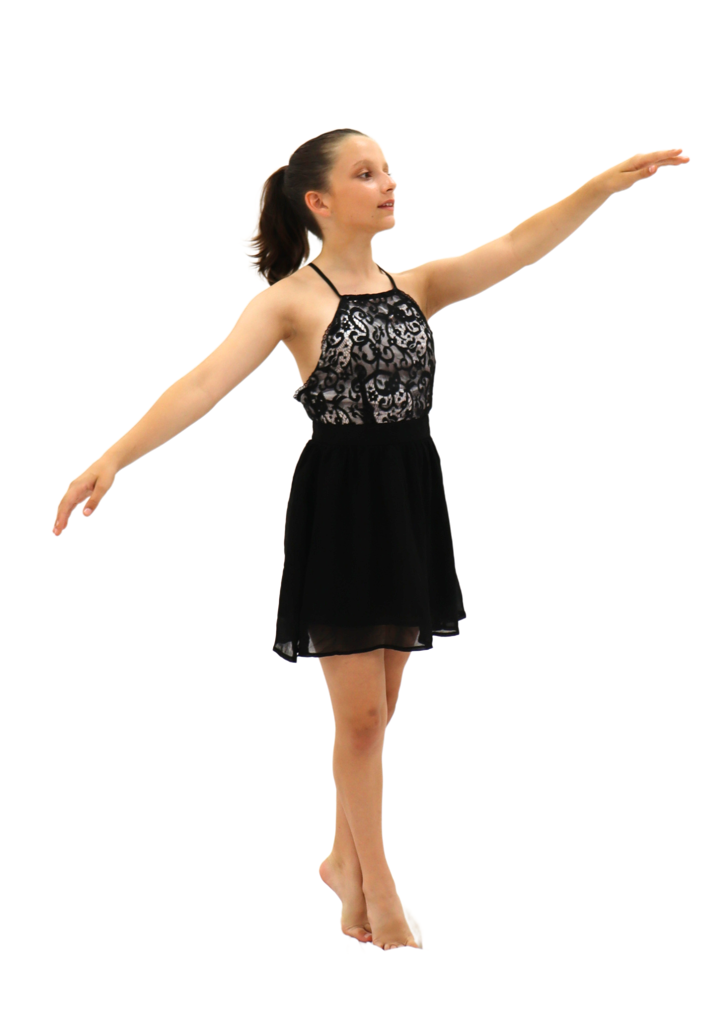 Black Lace Short Dress