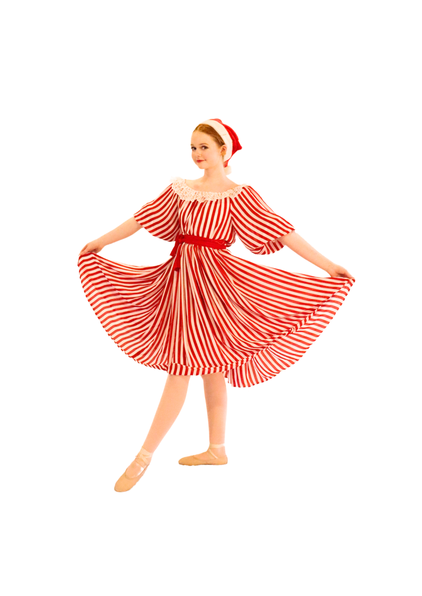 Red and White Stripe Dress