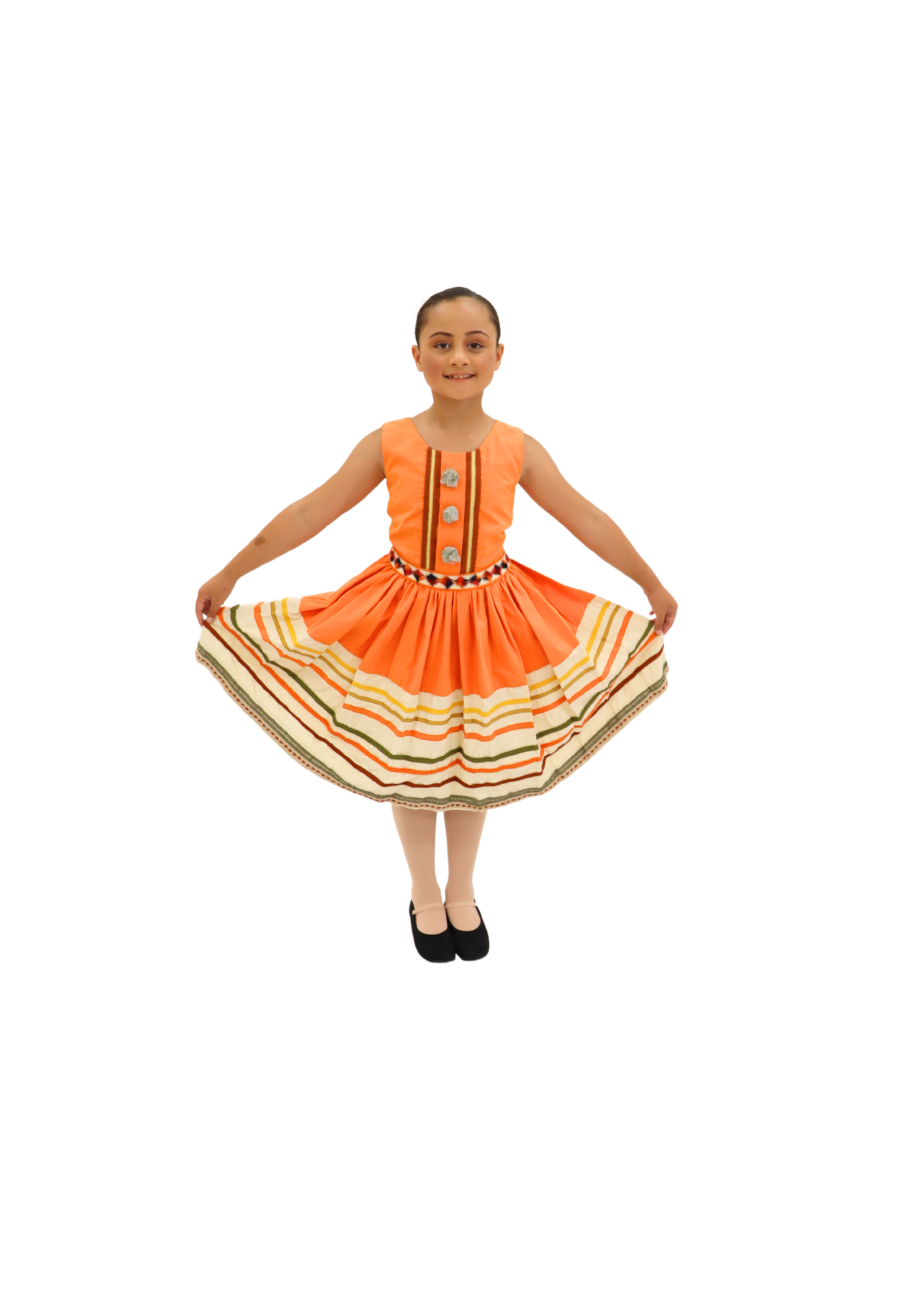 Orange Village Dress