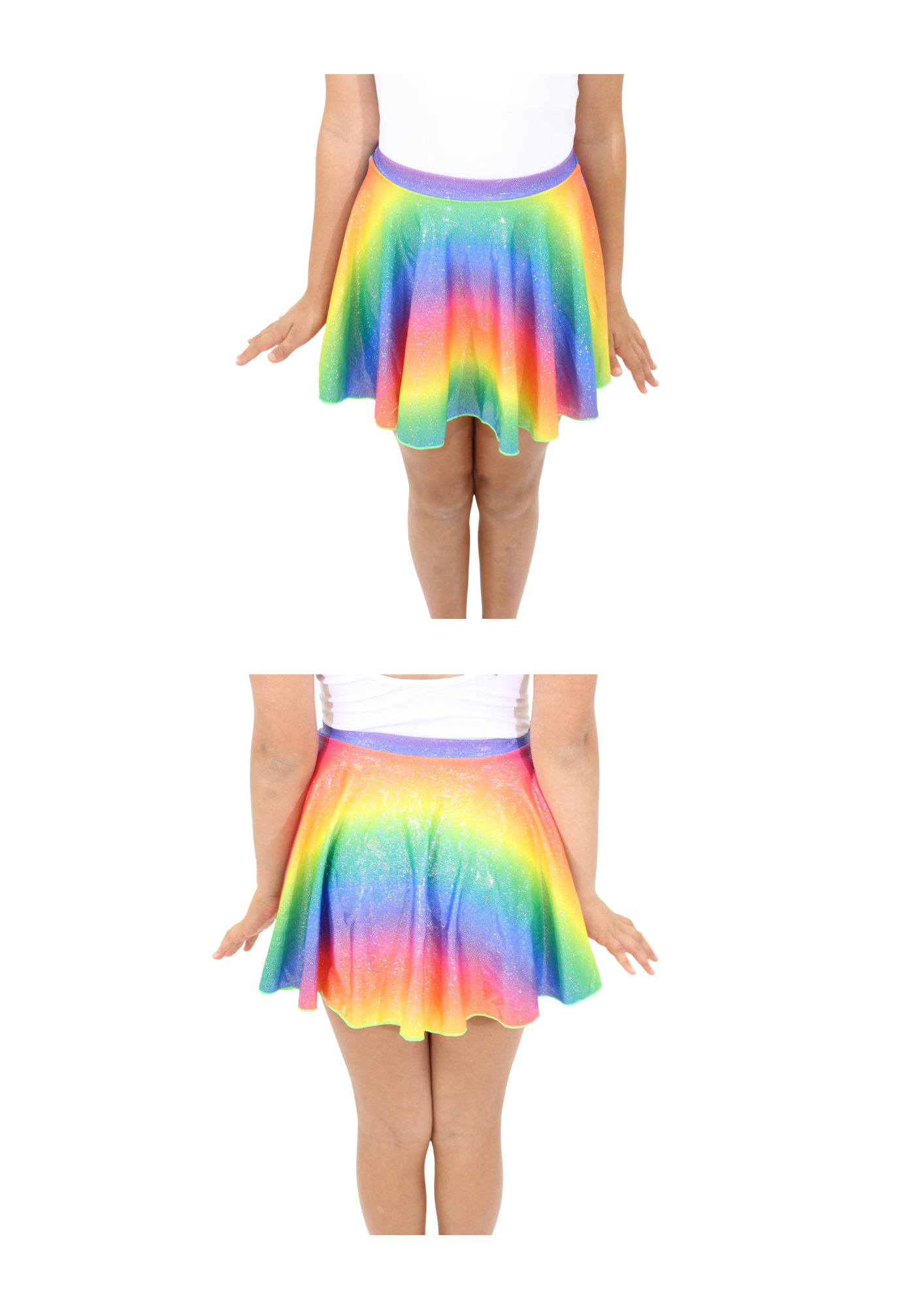 Rainbow circle skirt