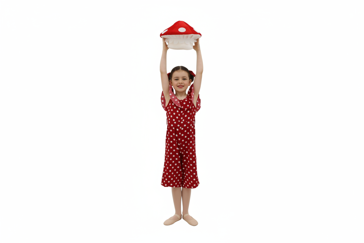 Red and White Polkadot Unitard