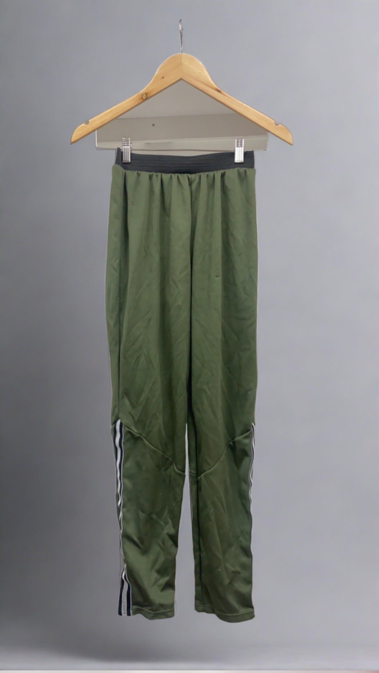 Green, White & Black Stripe Detail Pants