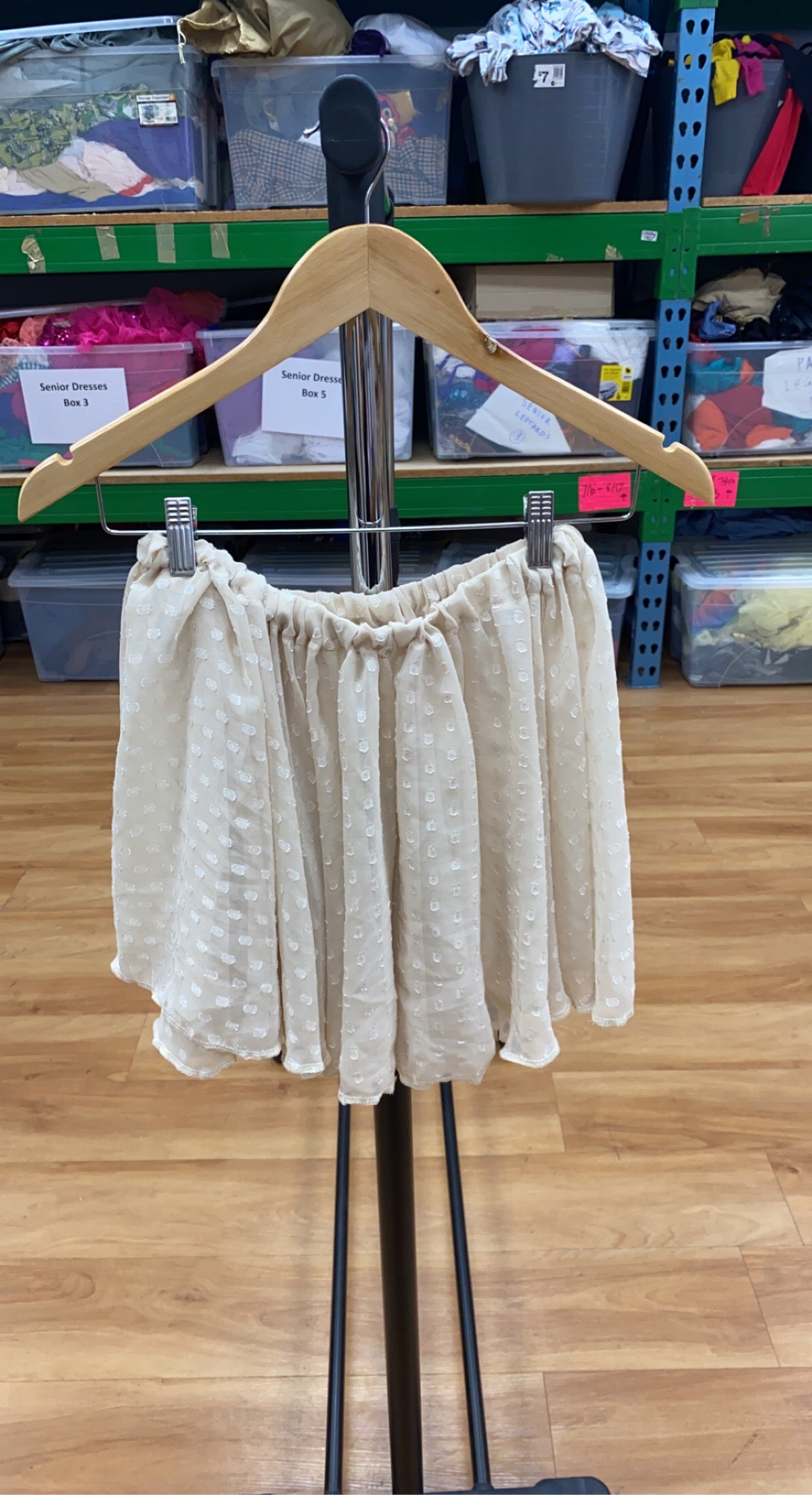 Cream Polkadot Skirt