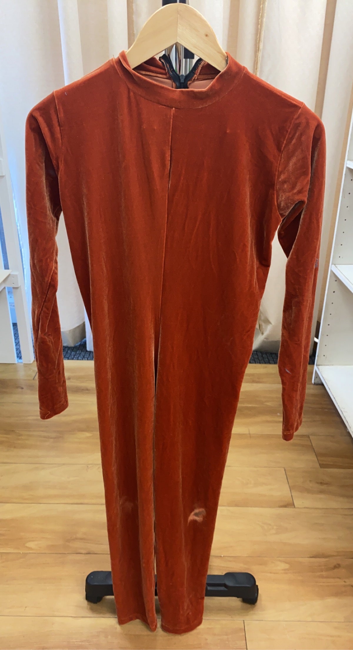 Orange Velvet Fox Unitard