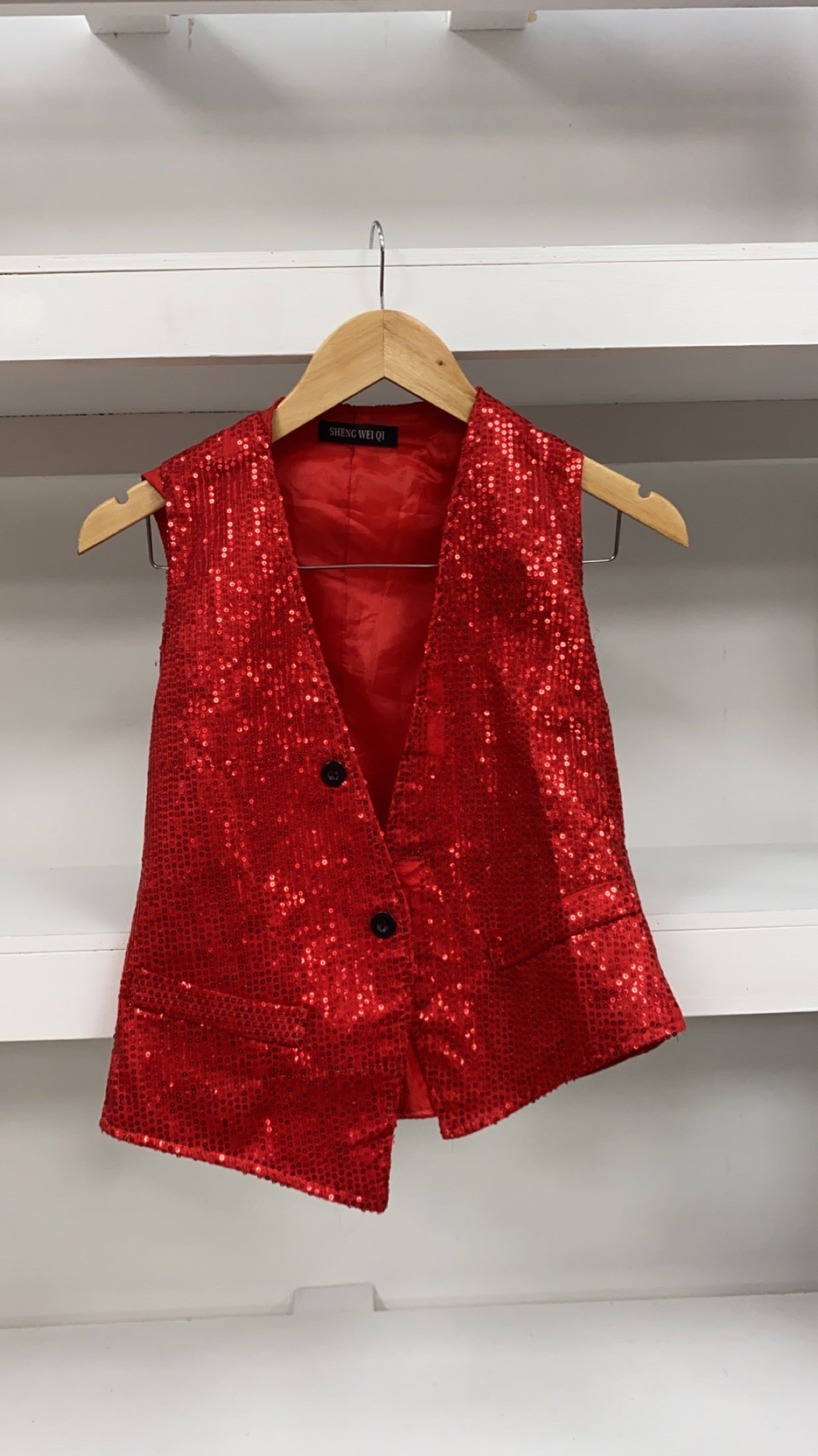 Red Sparkle Vest