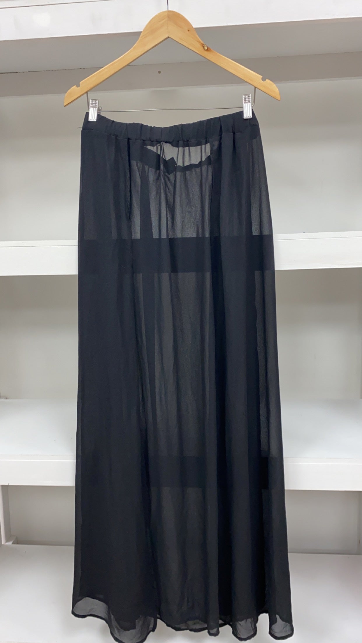 Black Chiffon Skirt
