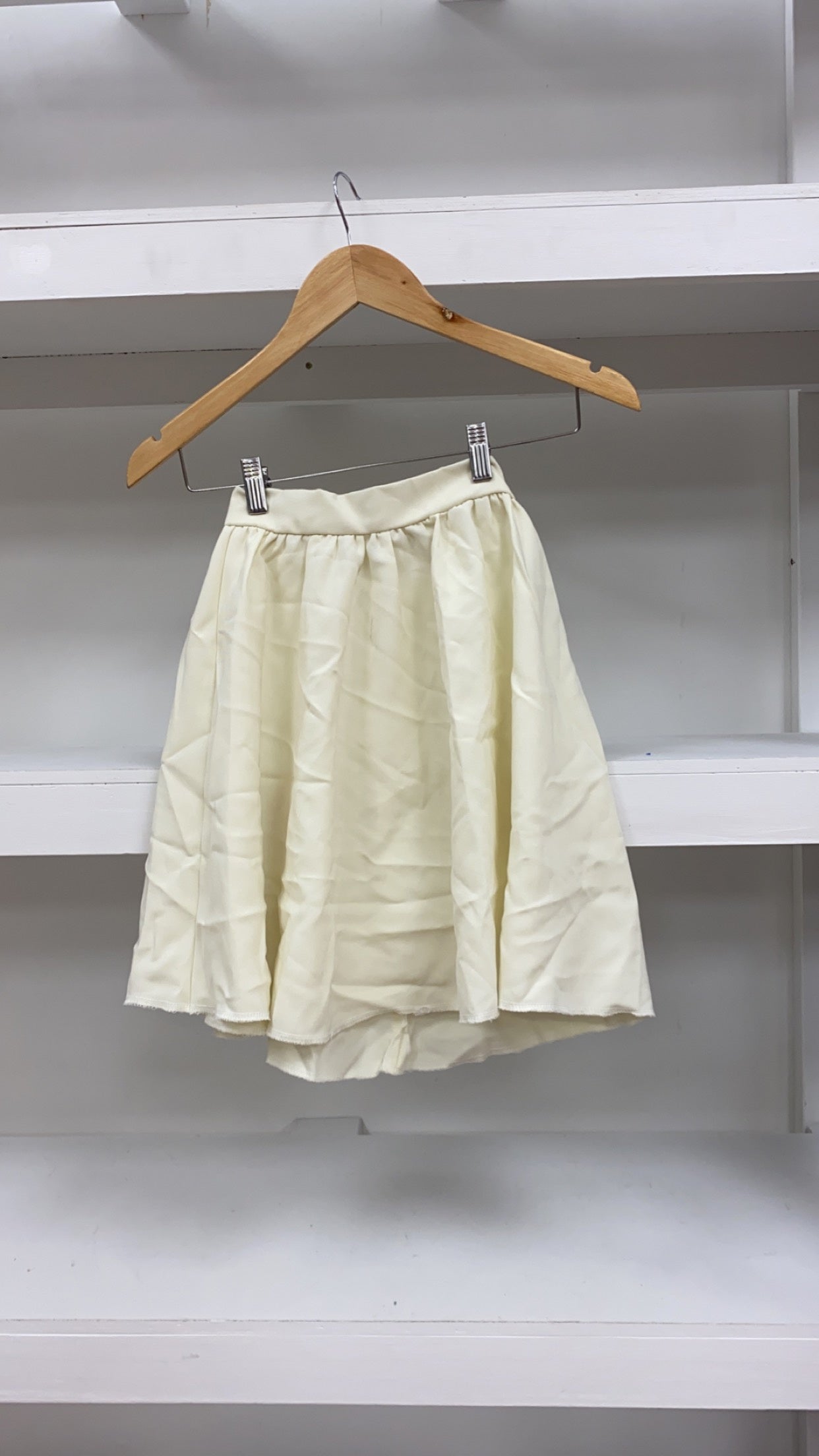 Cream White Short Village Skirt