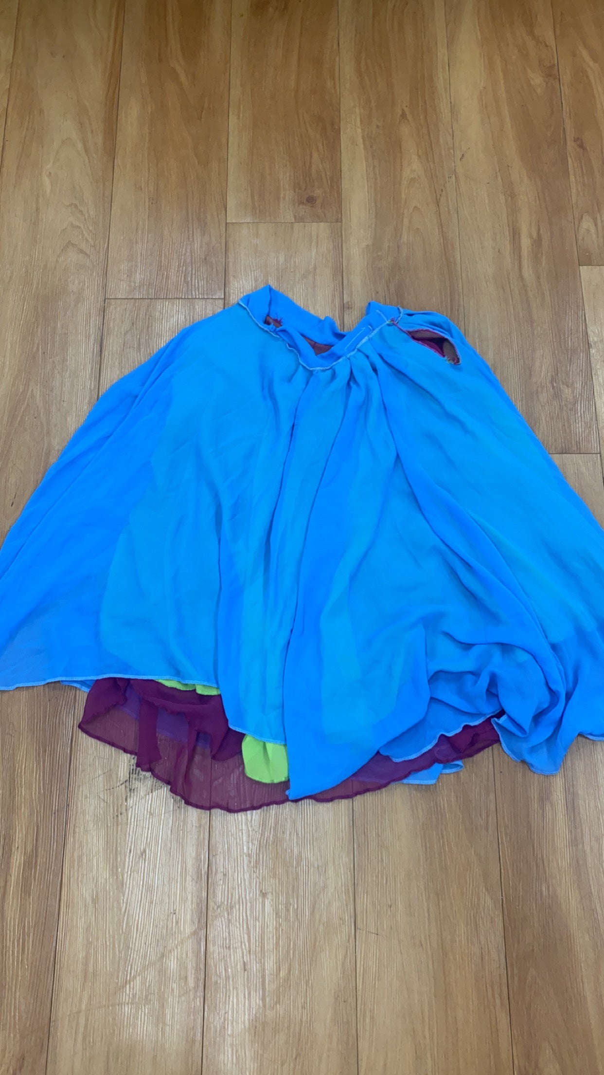 Purple Blue Green Reversible Skirt