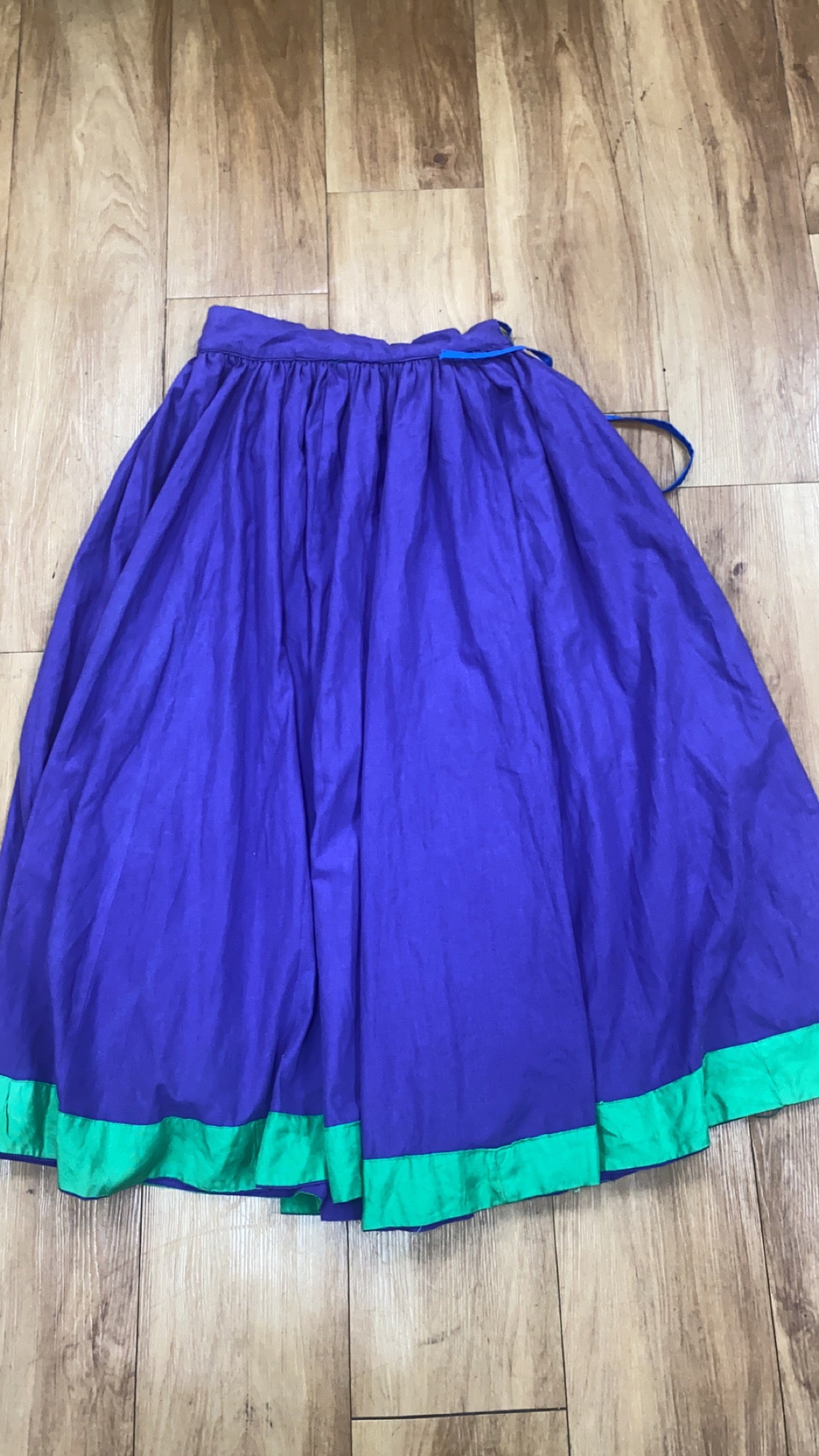 Purple Skirt with Green Trim