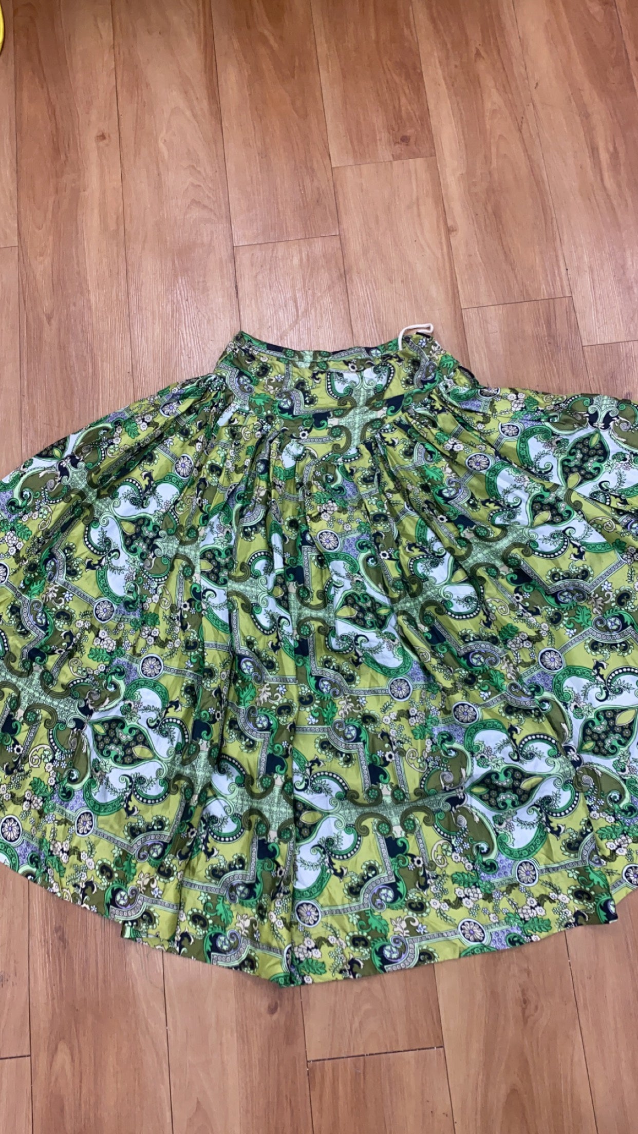 Olive Green Village Skirt