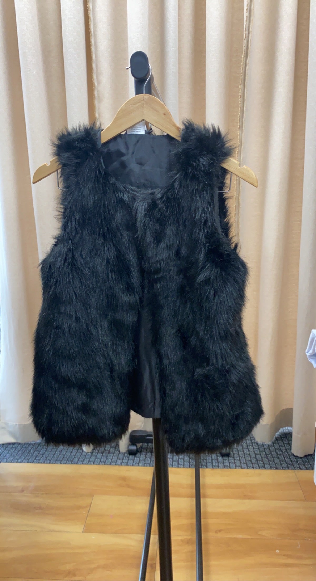 Black Fur Vest