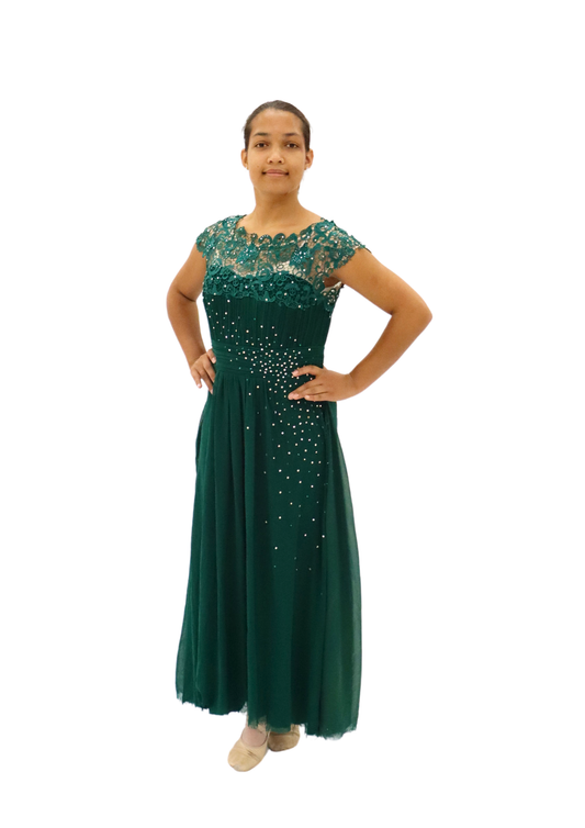 Emerald Green Ball Gown Dress