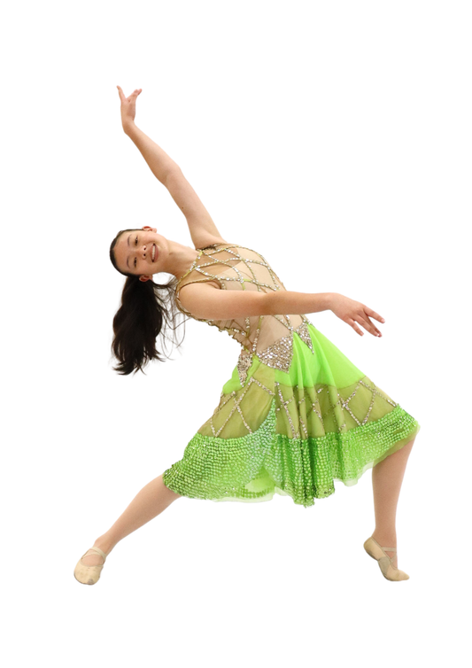 Lime Green Sparkle Dress