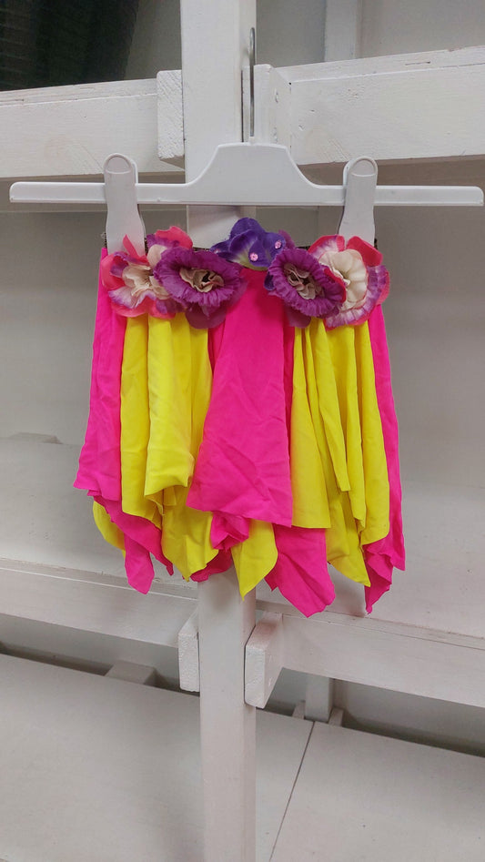 Bright Pink and Yellow Skirt