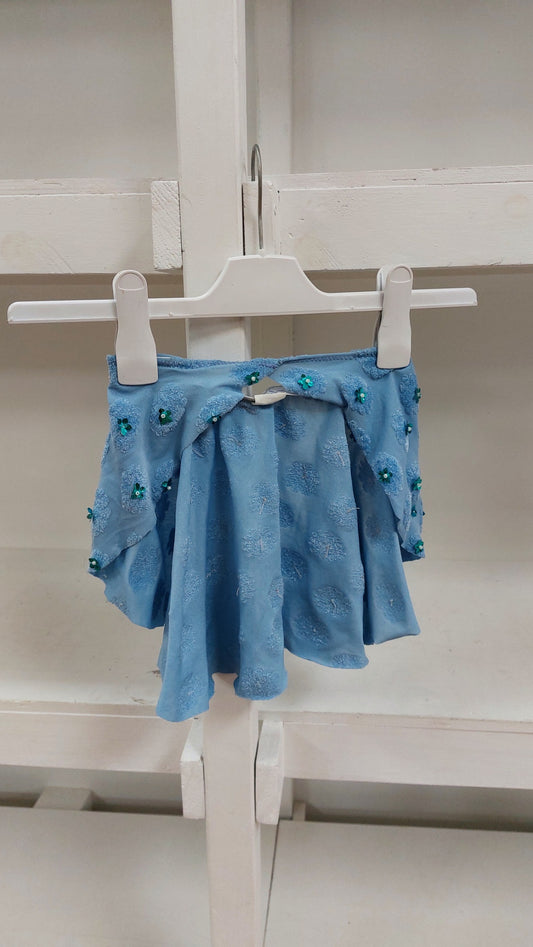 Blue Bustle Skirt