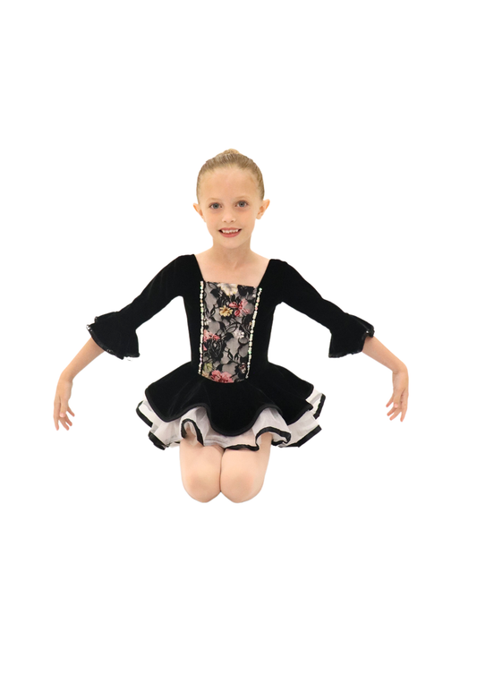Black Floral Tutu