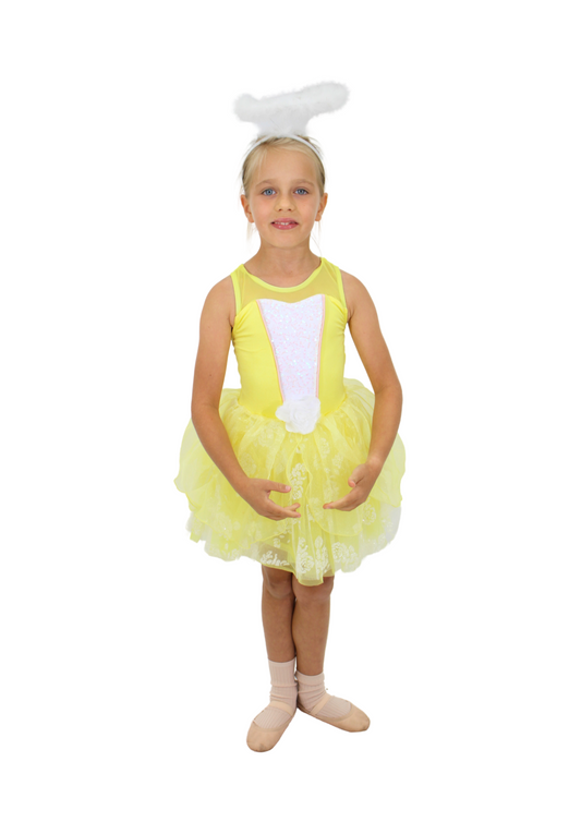 Yellow Floral Sparkle Tutu