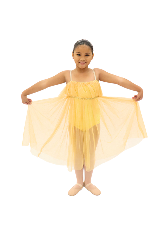 Gold Flowy Sparkle Dress