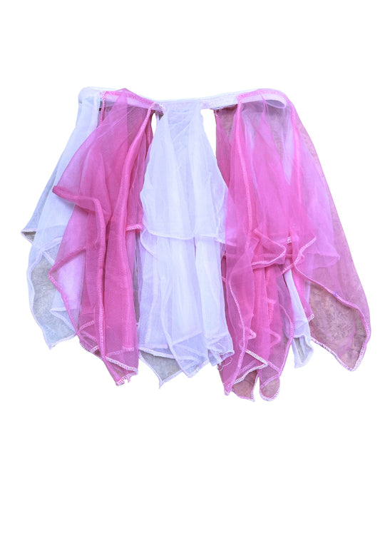 Pink and white strip skirt