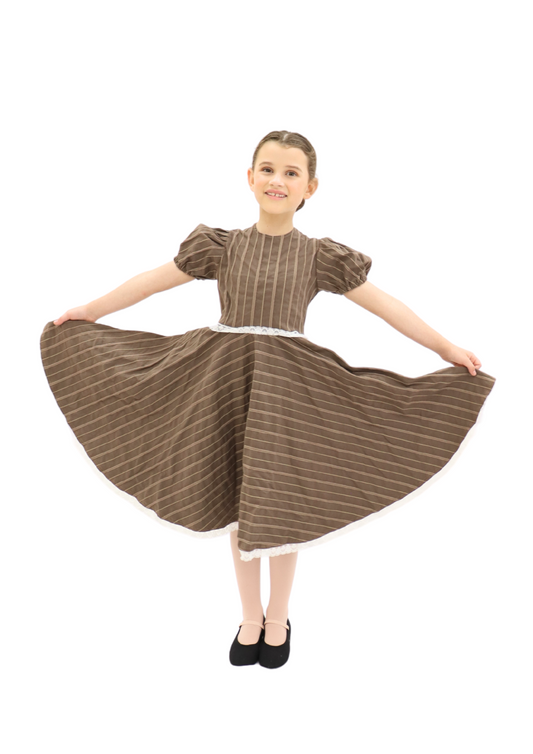 Brown Stripe Dress