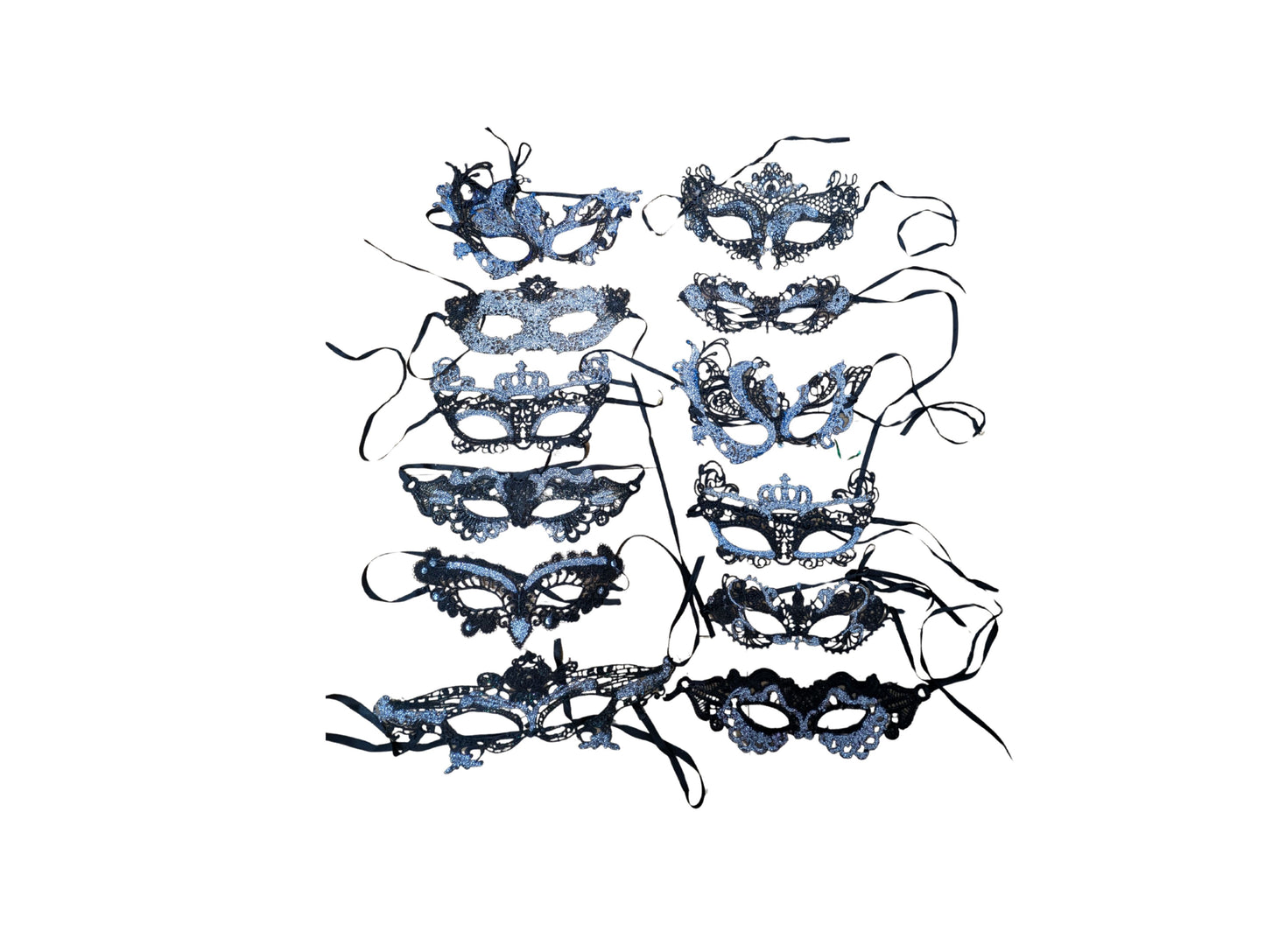 Black Lacey Masks