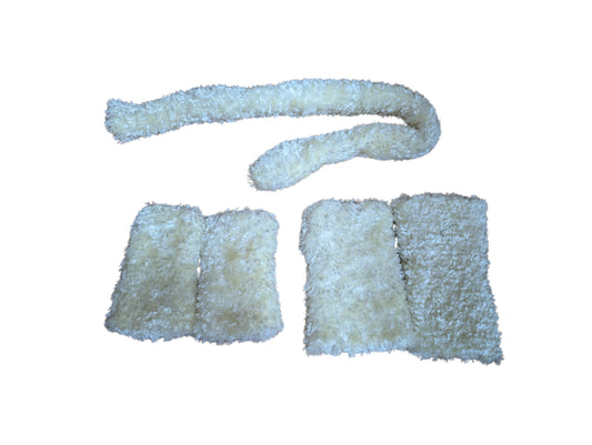 Cream Tail with Matching Leg and Arm Sleeves