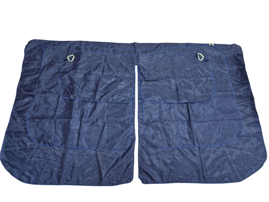 Navy Blue Satin Wings