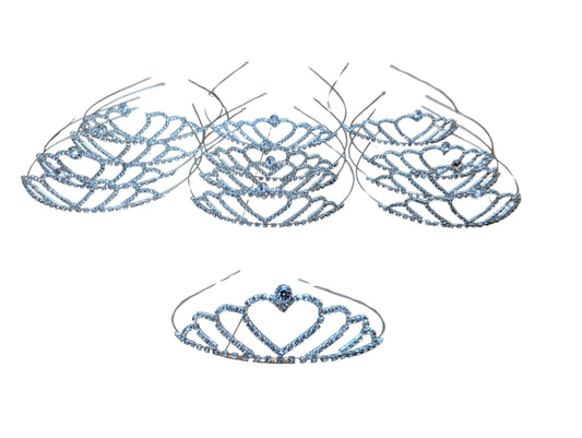 Silver Heart Tiaras