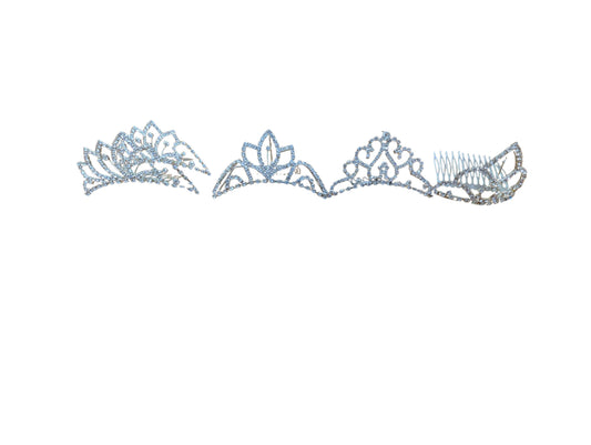 Silver Diamante Hair Combs
