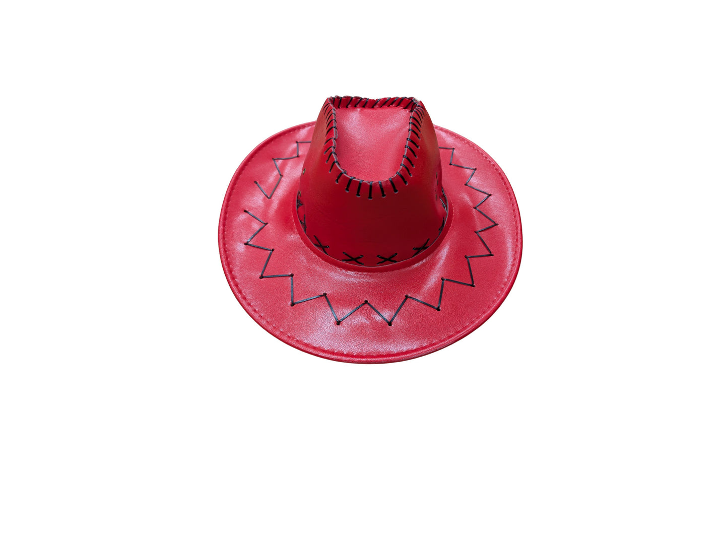 Red Leather Cowboy Hat