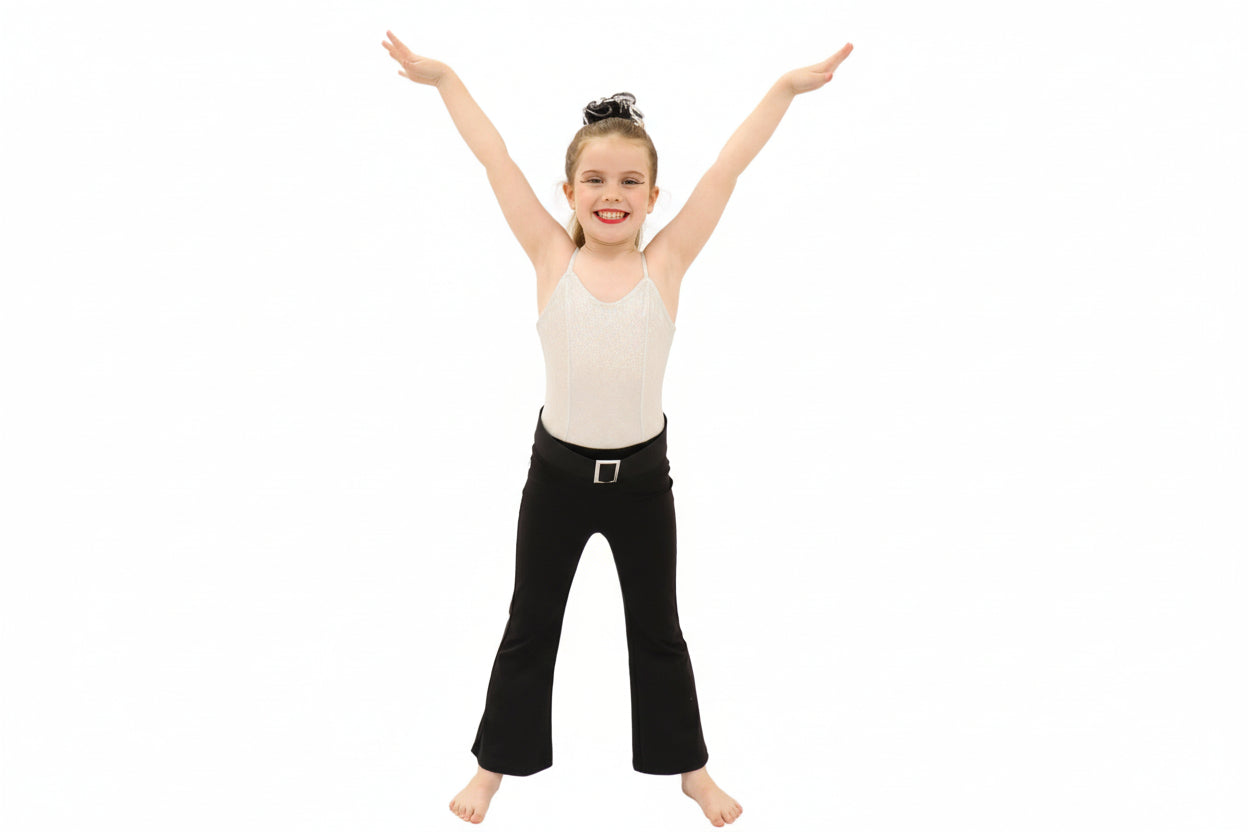 Black Lycra Flares - Mid to high waist