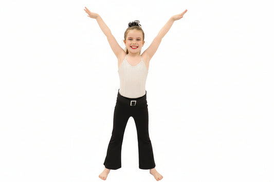 Black Lycra Flares - Mid to high waist