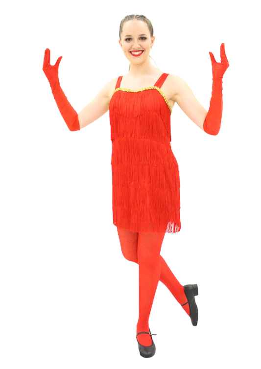 Red Tassel Salsa Dress