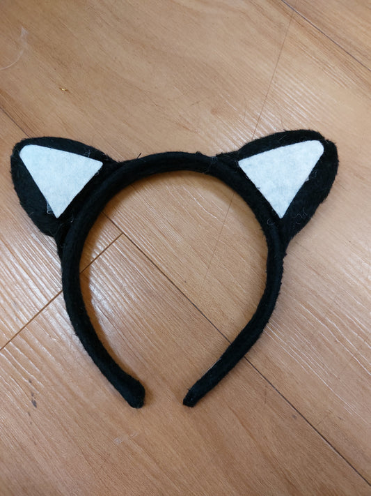 Black and White Cat Ears