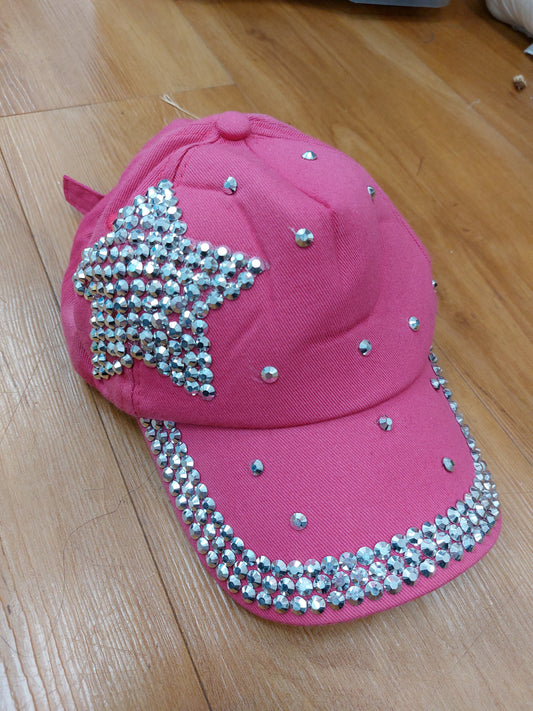 Pink and Silver Star Sparkle Caps