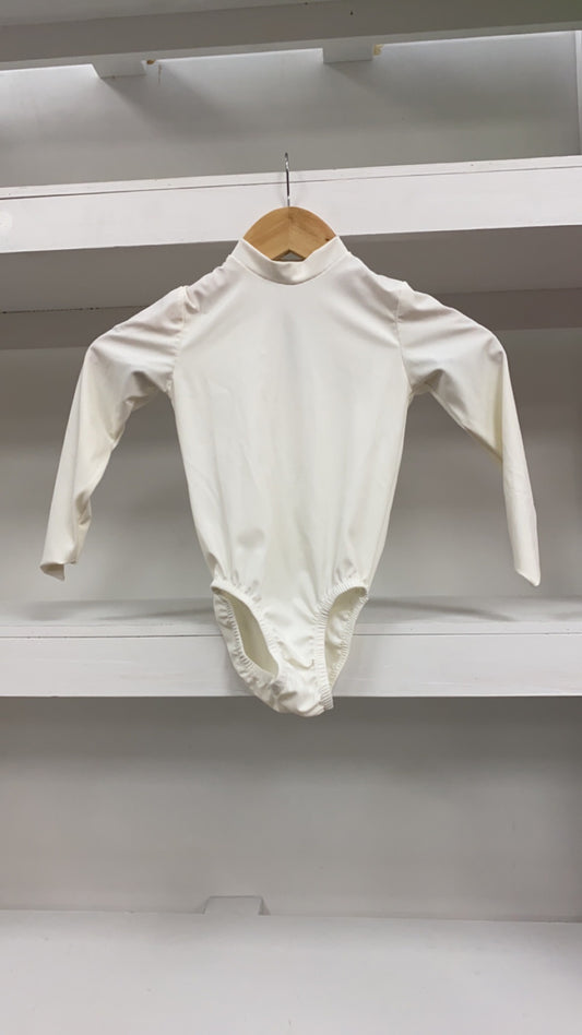 Long Sleeve White Leotard Primmer