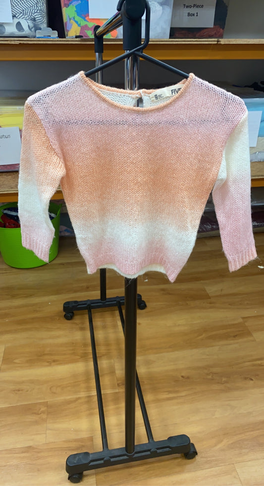 Ombre Pink and White Jumper