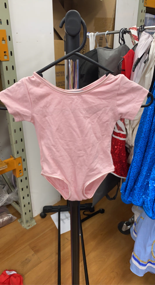 Pink Capped Sleeve Leotard