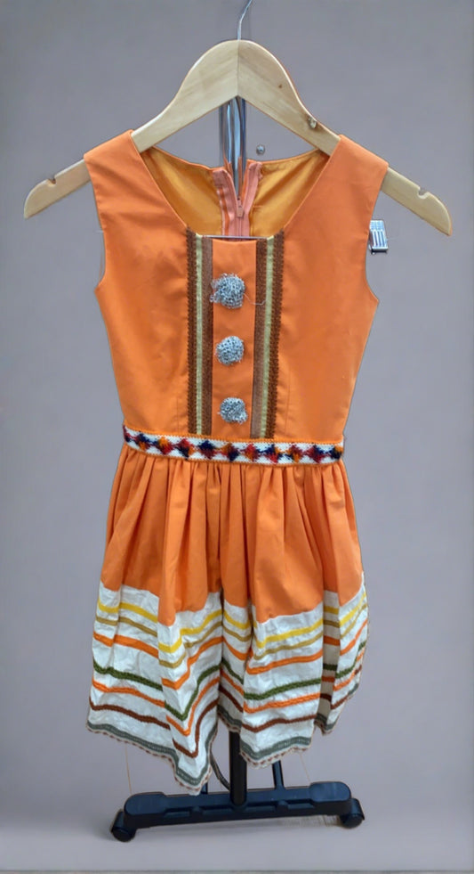 Orange Village Dress