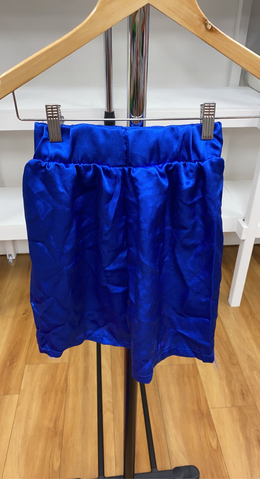 Satin Shorts - Red & Blue