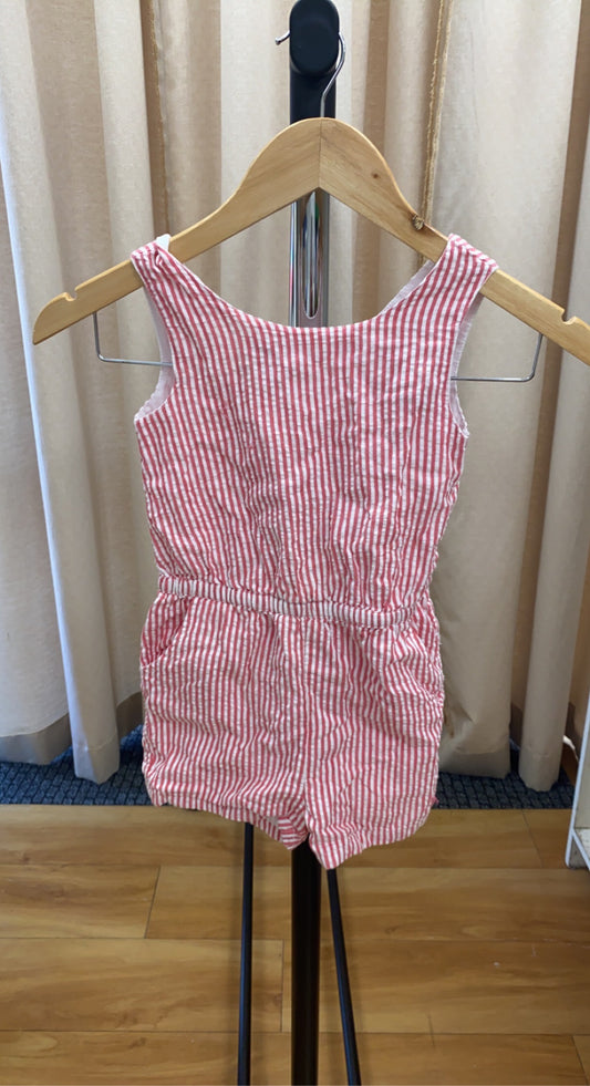 Red & White Stripes Playsuit Unitard